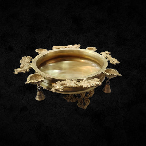 Brass Urli With Deepak 7kg